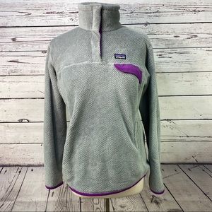 Patagonia Re-Tool Snap-T Gray Fleece Pullover SZ L